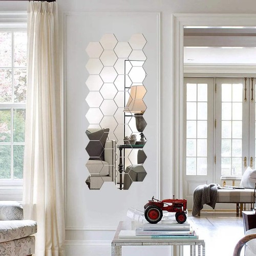 Modern hexagon mirror wall - modern,