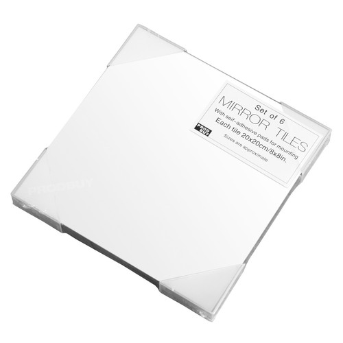 Set glass mirror tiles - set, 6