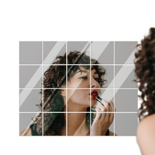 1-90Pcs Mirror Tiles Wall