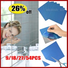 9-54Pcs Mirror Tiles Wall