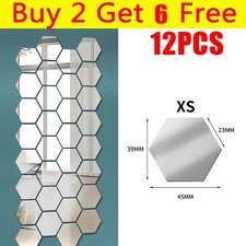 12X Glass Mirror Tiles Wall