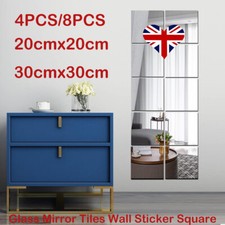 Glass Mirror Tiles Wall