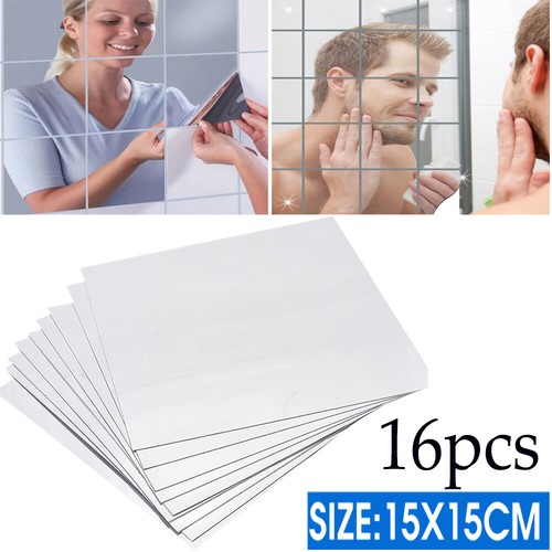 16pcs mirror tiles wall - mirror,
