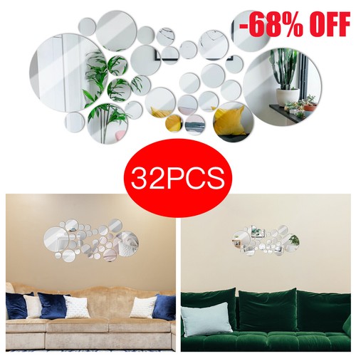 32pcs round mirror - 32pcs, wall