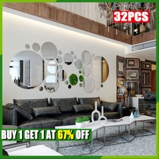 32X Glass Mirror Tiles Wall