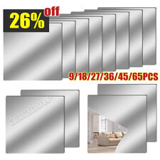 9-54Pcs Mirror Tiles Wall