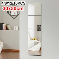 4/8x 30X30cm Mirror Tiles Wall