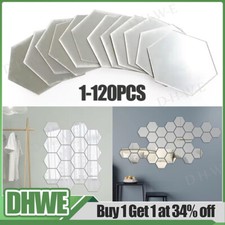 120PCS Mirror Tiles Wall